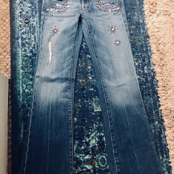 Rare Miss Me Jeans  Beautiful Rose Gold Detailing - Picture 2 of 9